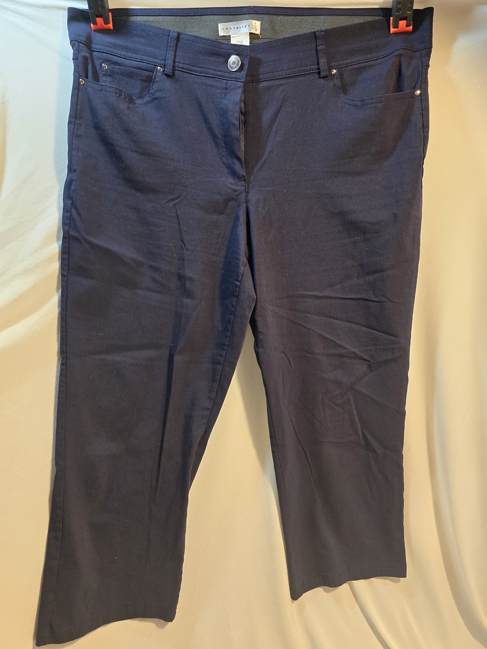 Navy Capris Stretch By Retrology Size 16